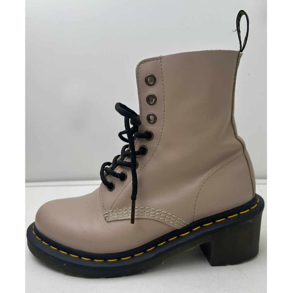 Dr. Martens Clemency Natural Wanama Heeled Lace Up Boots Women's Sz 6 - Picture 4 of 10